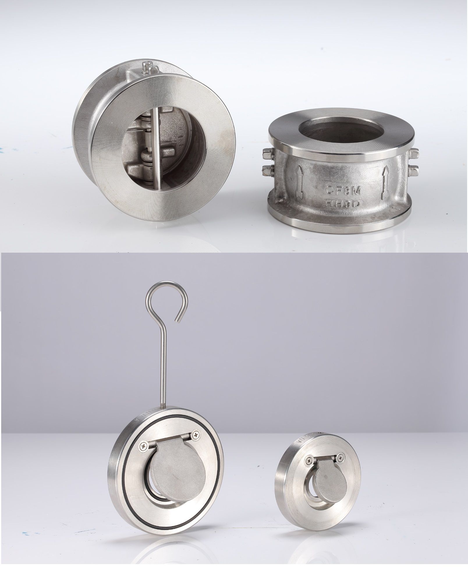 dual plate type and single plate check valve